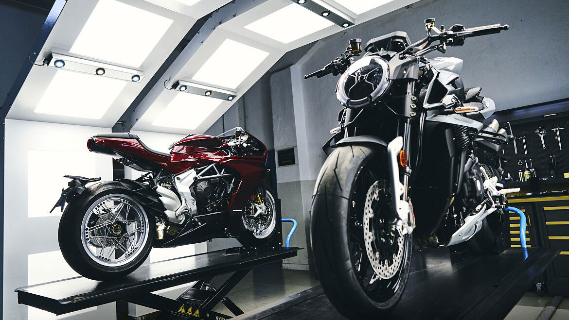 MV Agusta bike at a dealership